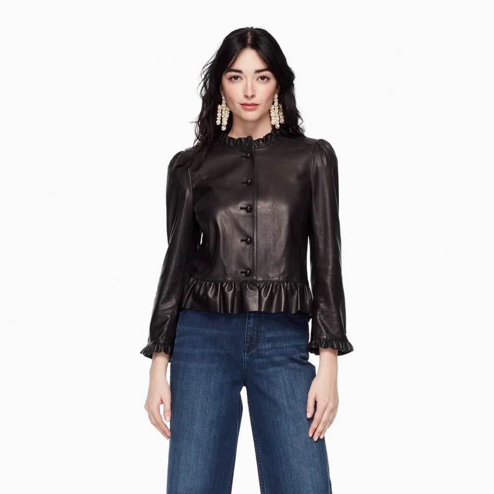 NWT Kate Spade Madison Avenue Violeta Leather Jacket